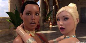 Ebony And Blonde Futanari Babes Entertaining The Egyptian Princess Tnaflix