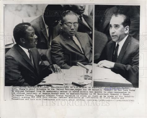 Alex Quaison Sackey Ghana Un Secretary General U Thant 1963 Vintage