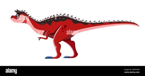 Cartoon Carnotaurus dinosaur character. Extinct animal, Mesozoic era ...