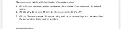 Solved Make Sure You Do HW 4B Which Has 20 Points Of Chegg