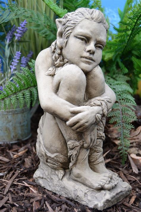 Ivy The Wood Sprite Fairy Stone Garden Ornament Etsy Uk Garden