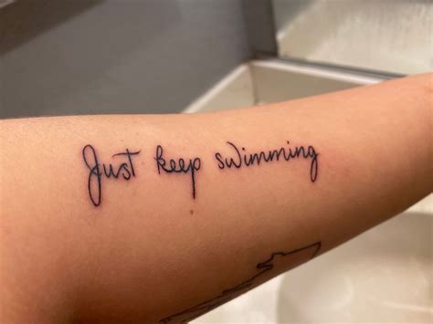 Swimming With A New Tattoo