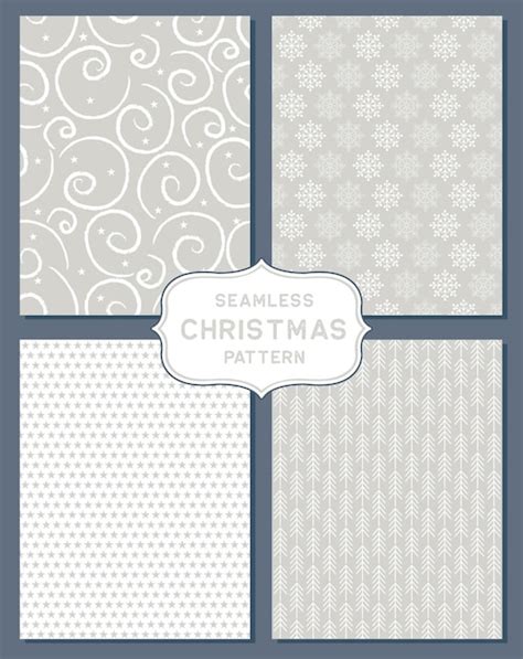 Premium Vector Sets Of Christmas Background Seamless Christmas Pattern