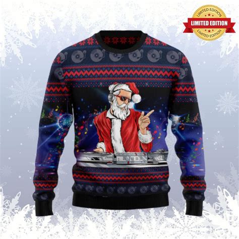 Santa Claus Dance Night Party Ugly Sweaters For Men Women Rugcontrol