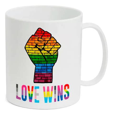 Caneca Infantil Branca Cib Lgbt Amor Vence Orgulho Tijolos