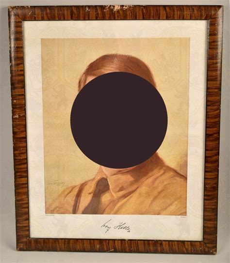 Sold At Auction Portrait Adolf Hitler Colour Printing Portrait Of