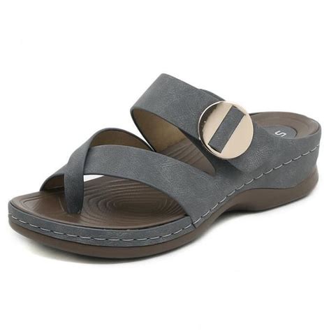 Sandale Orthopédiques Femme Ergonomique Semelle Epaisse Flip Flops