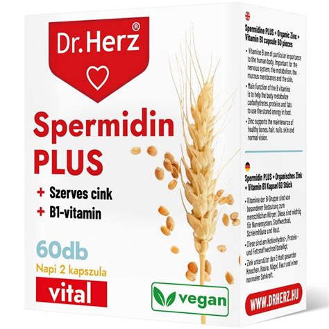 Dr Herz Spermidin B Vitamin Szerves Cink Kapszula Db