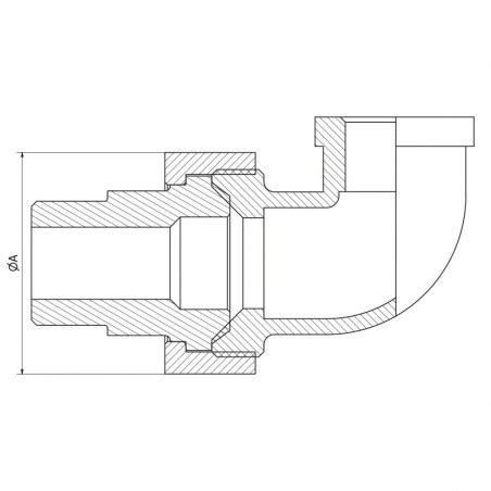 Coude Union M Le Femelle Filetage Gaz Accessoire De Tuyauterie