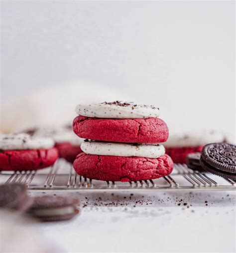 Oreo Red Velvet Cookies With Frosting Cake Babe