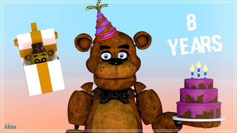 Happy 8th Anniversary Fnaf By Akirathefoxc4d On Deviantart