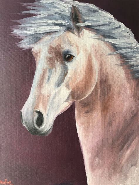 Original Horse Oil Painting Nicolae Equine Art Andalusian Horse Nicole