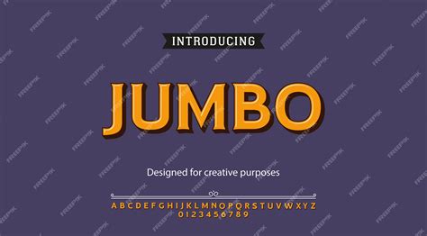 O Que É Letra Jumbo - Tipografía jumbo. diseño tipográfico | Vector Premium