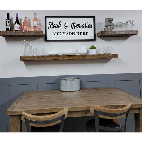 Floating Shelves Dining Room