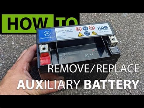 HOW TO Remove Replace Mercedes Auxiliary Battery YouTube