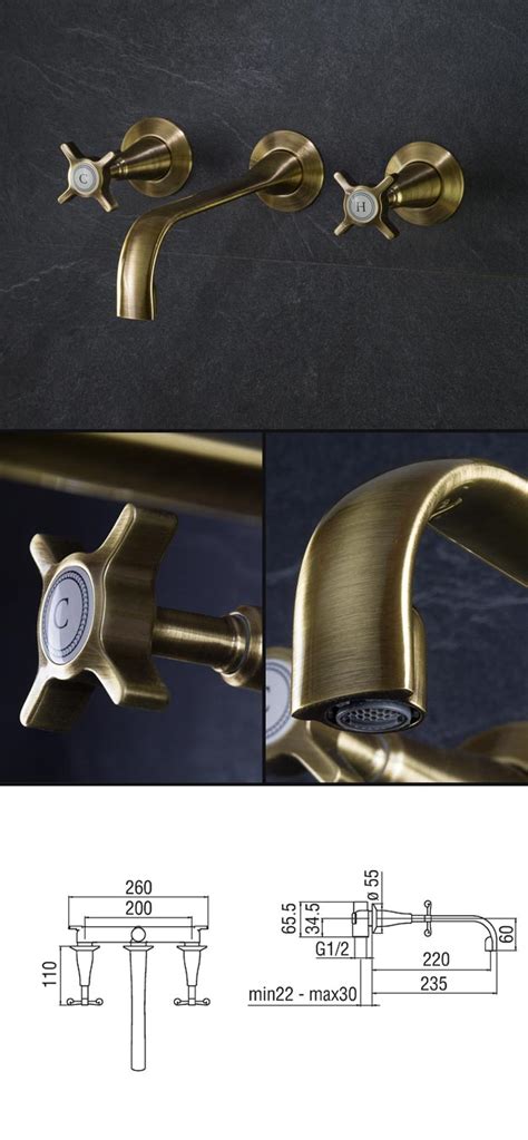 Brass Taps 3 Piece And Wall Mounted Brass Basin Tap Coco