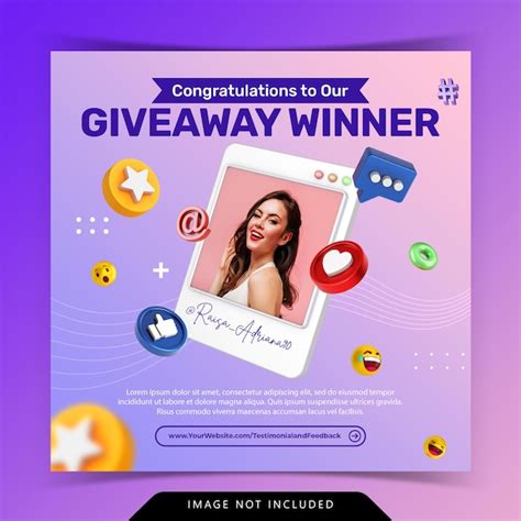 Premium Psd Creative Concept Giveaway Social Media Instagram Post Psd