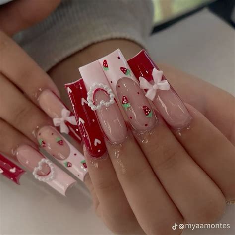 Pin By Denstar7 On Pins By You Pink Nails Red Nails Nail Designs