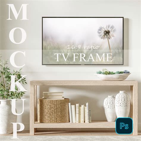 Samsung Tv Frame Mockup Frame Mockup In Interior 16x9 Frame Tv Mockup