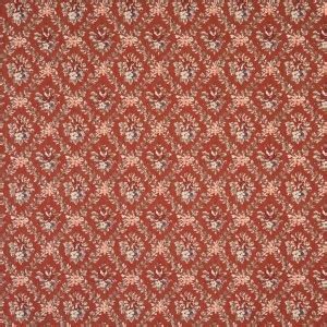 Red Pink And Green Floral Leaves Tapestry Upholstery Fabric By The Yard