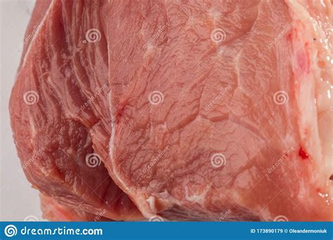 Meat Pork Slices Pork Loin On A White Background Raw Pork Meat