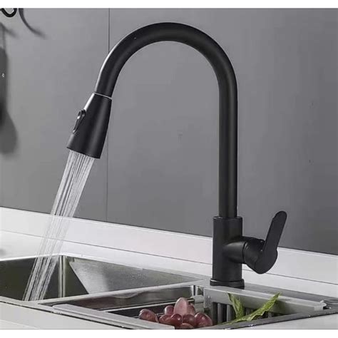 Sg Ready Stock Stainless Steel Kitchen Tap Black Hot And Cold Pull Out Faucet Shopee Singapore