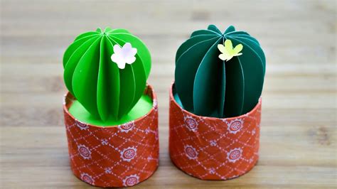 Diy Paper Cactus Flower Beautiful Paper Crafts For Home Decoration