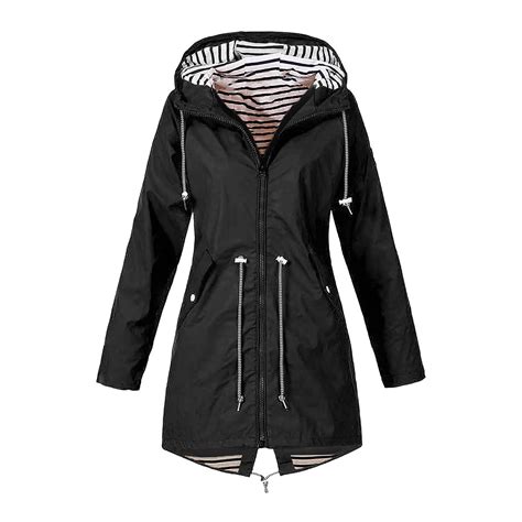 Sksloeg Women's Waterproof Rain Jacket Outdoor Rain Jackets Waterproof ...