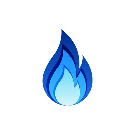 Blue Gas Icon Logo Design Concept Isolated On White Background Vector