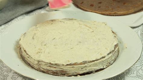 Fabricaci N De Receta De La Torta Del Crep Del Oreo Almacen De Video