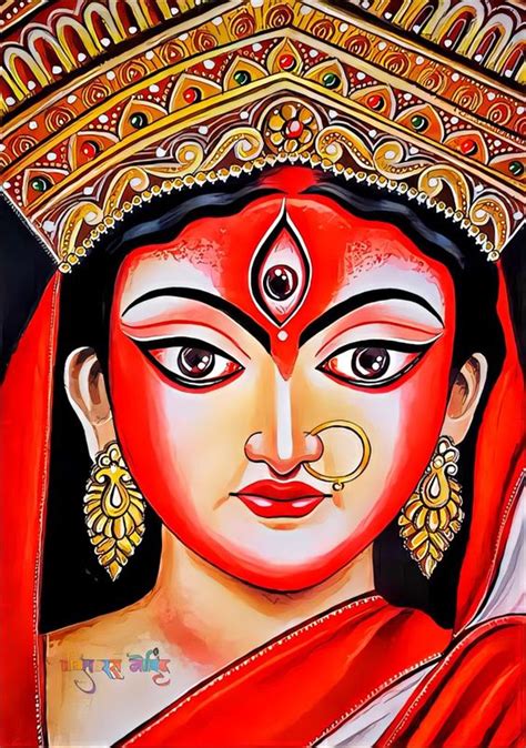 Painting Of Durga Maa Deals Centralcountiesservices Org