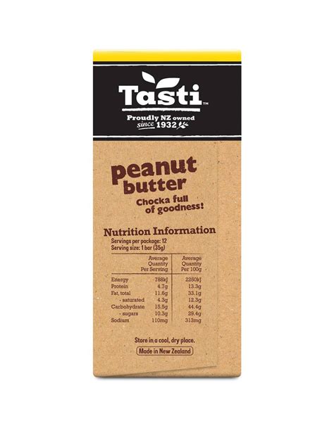 Tasti Peanut Butter Bars Value Pack 12 Pack Ally S Basket Direc