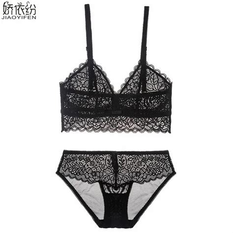 New French Hollow Lace Underwear Comfortable Soft Sexy Bra Set Ultra