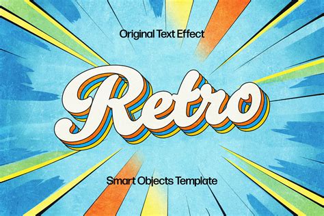 Retro Comic Text Effect Design Cuts
