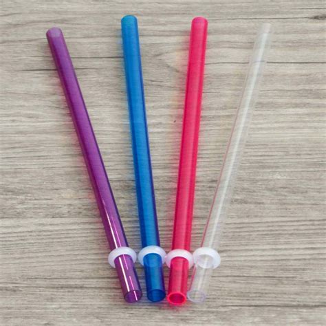 Reusable Transparent Hard Plastic Straws For Tumblers And Mason Jars