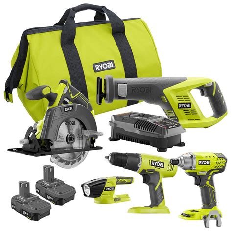 Ryobi One 18 Volt Lithium Ion Cordless 6 Tool Combo Kit Products Directtoolsoutlet Site