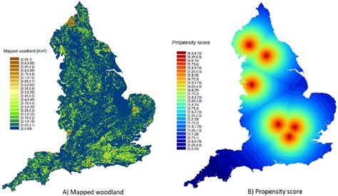 A Woodland Mapping Generated From The 2007 Uk Land Cover Map B A Download Scientific