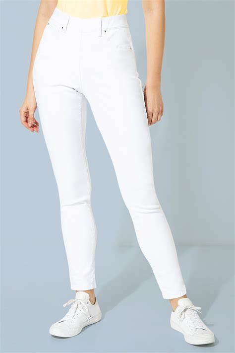 31 Denim Stretch Jegging In White Roman Originals Uk