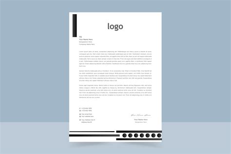 Minimalist Business Letterhead Design Graphic By Ju Design · Creative