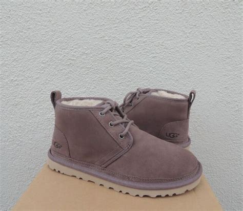 Ugg Neumel Stormy Grey Suede Sheepskin Chukka Ankle Womens Boots Size