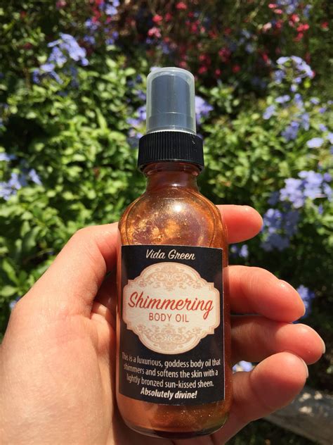 Shimmering Body Oil Bronzing Oil Shimmer Oil Vegan Etsy