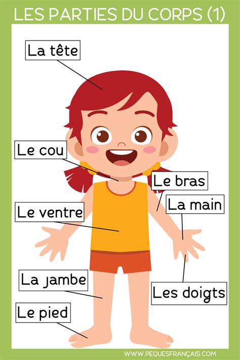 Les Parties Du Corps French Preschool Activities Learning French For