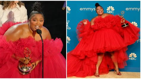 Emmys 2022 Lizzo In A Giambattista Valli Dress Is The Queen Of Tulle