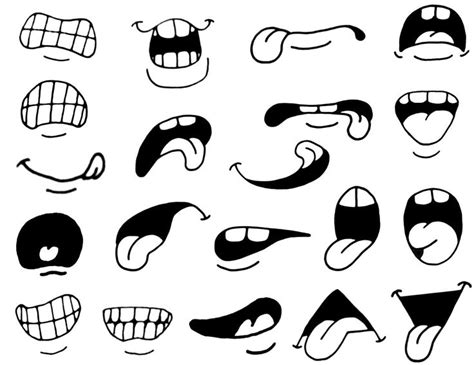 cartoon mouths for caricature mug | Kid's emotion | Pinterest | Animals ...