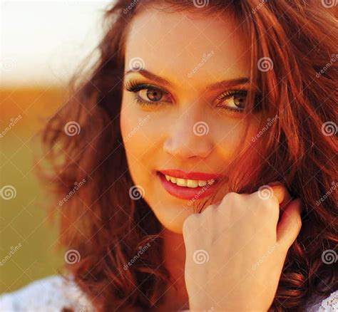 Happy Woman Enjoying Nature Stock Image Image Of Pure Beautiful