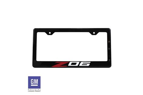 C8 2023 2024 Chevrolet Corvette License Plate Frame W Z06 Logo Choose Color Finish