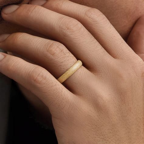 His And Hers Half Eternity And Stardust Finish Gold Wedding Ring Set