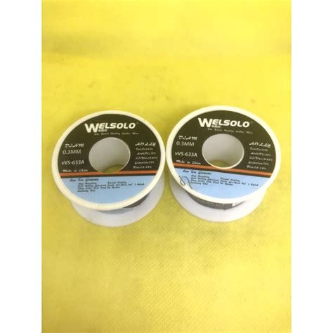 Jual TIMAH GULUNG WELSOLO TIMAH SOLDER KAWAT SOLDER VVS 633A 0 3MM