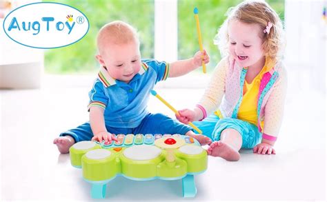 Baby Musical Toys 3 In 1 Piano Keyboard Xylophone Drum Set Gift For 1