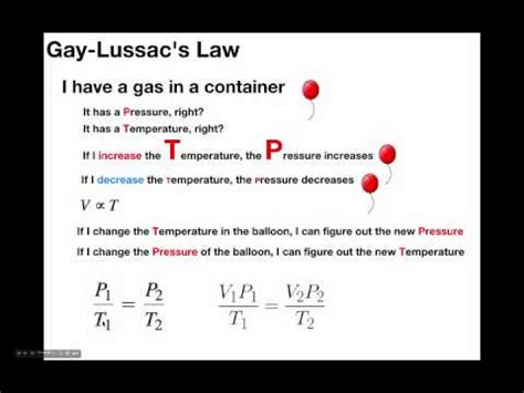 Gay Lussac S Law YouTube
